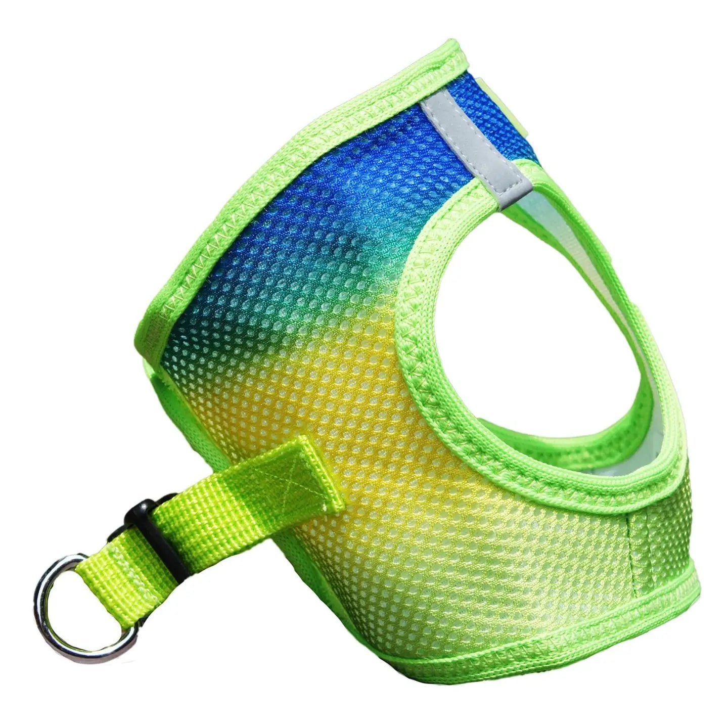American River Blue, Yellow & Lime Ombré Step In Dog Harness