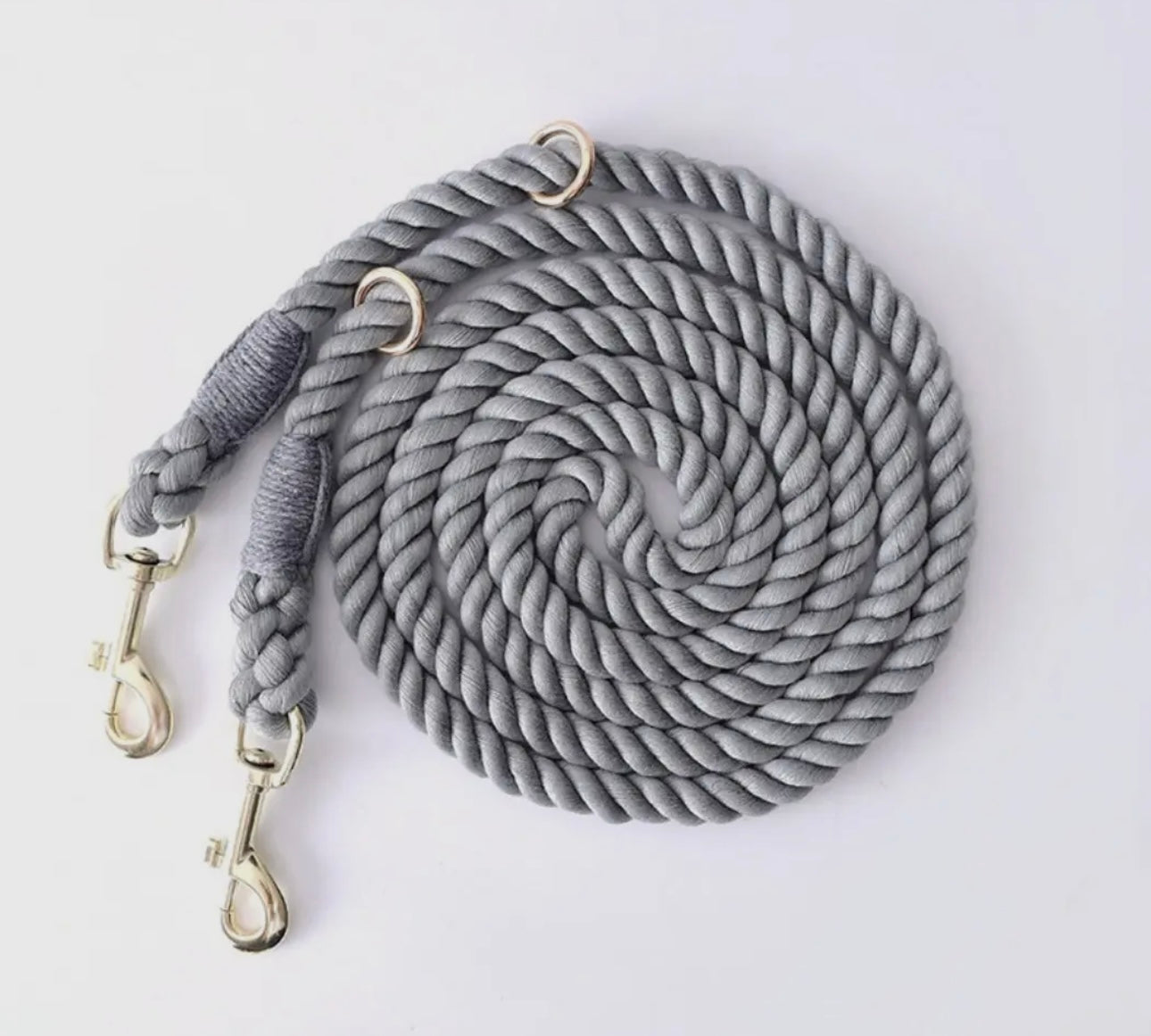 Hands free 7.5’ Cotton Rope Dog Leash