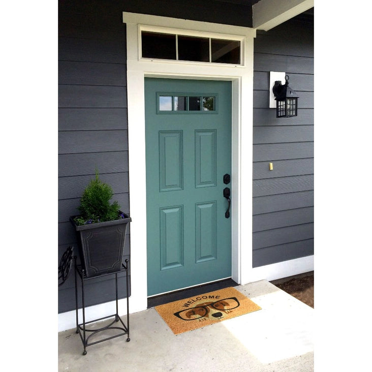 Cute Dog with Glasses Welcome Doormat