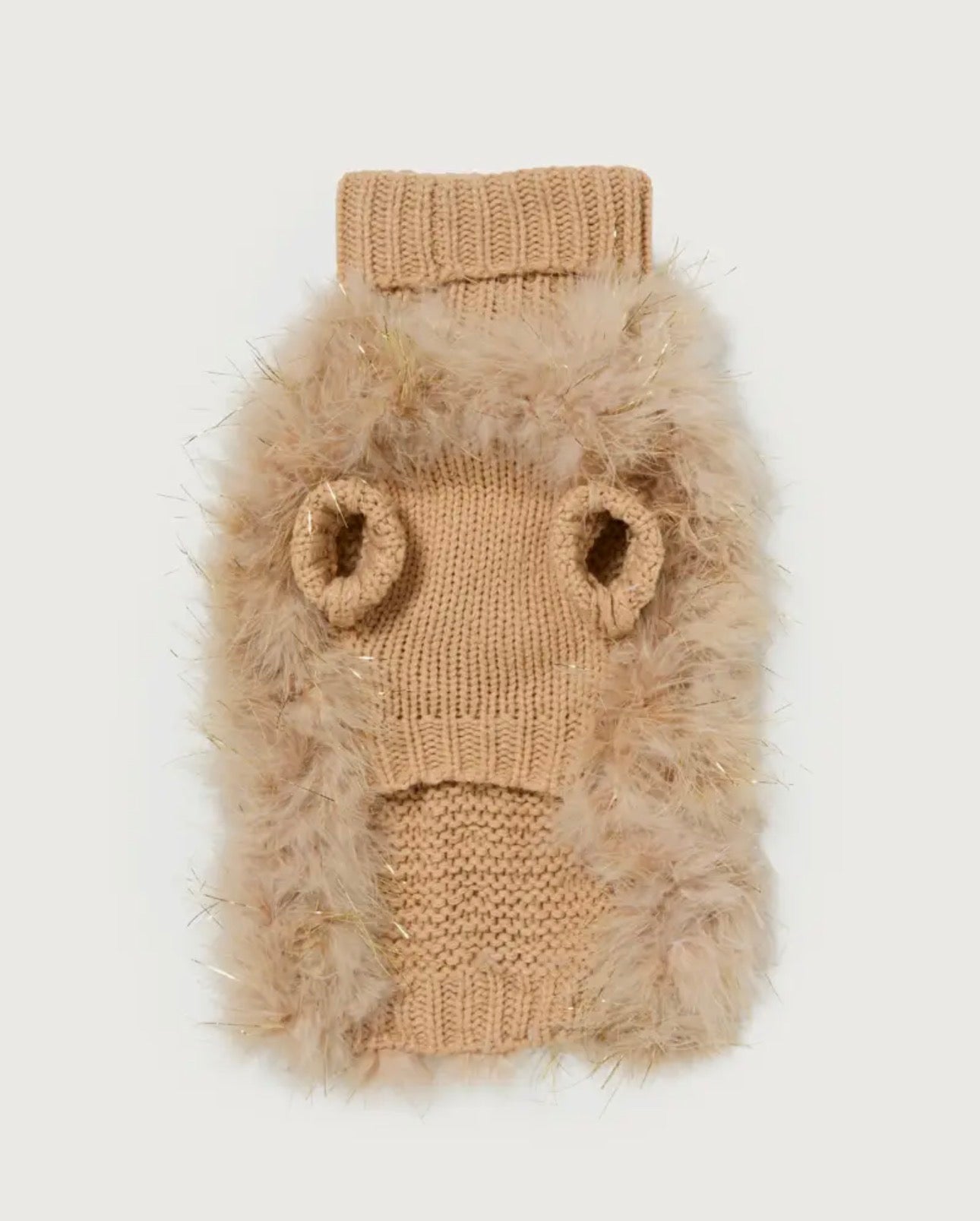 Glitz Fluffy Feather Pet Sweater - Christian Cowan x Maxbone