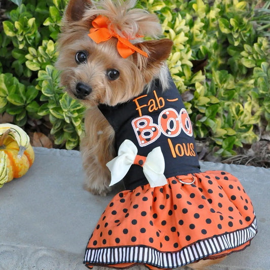 Halloween Dog Harness Dress - Fab-Boo-Lous