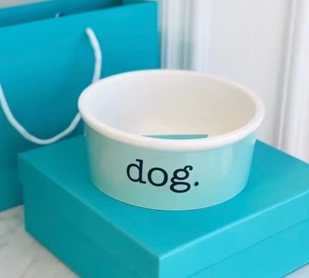 “Tiff” Designer Inspired Ceramic Dog Cat Bowl