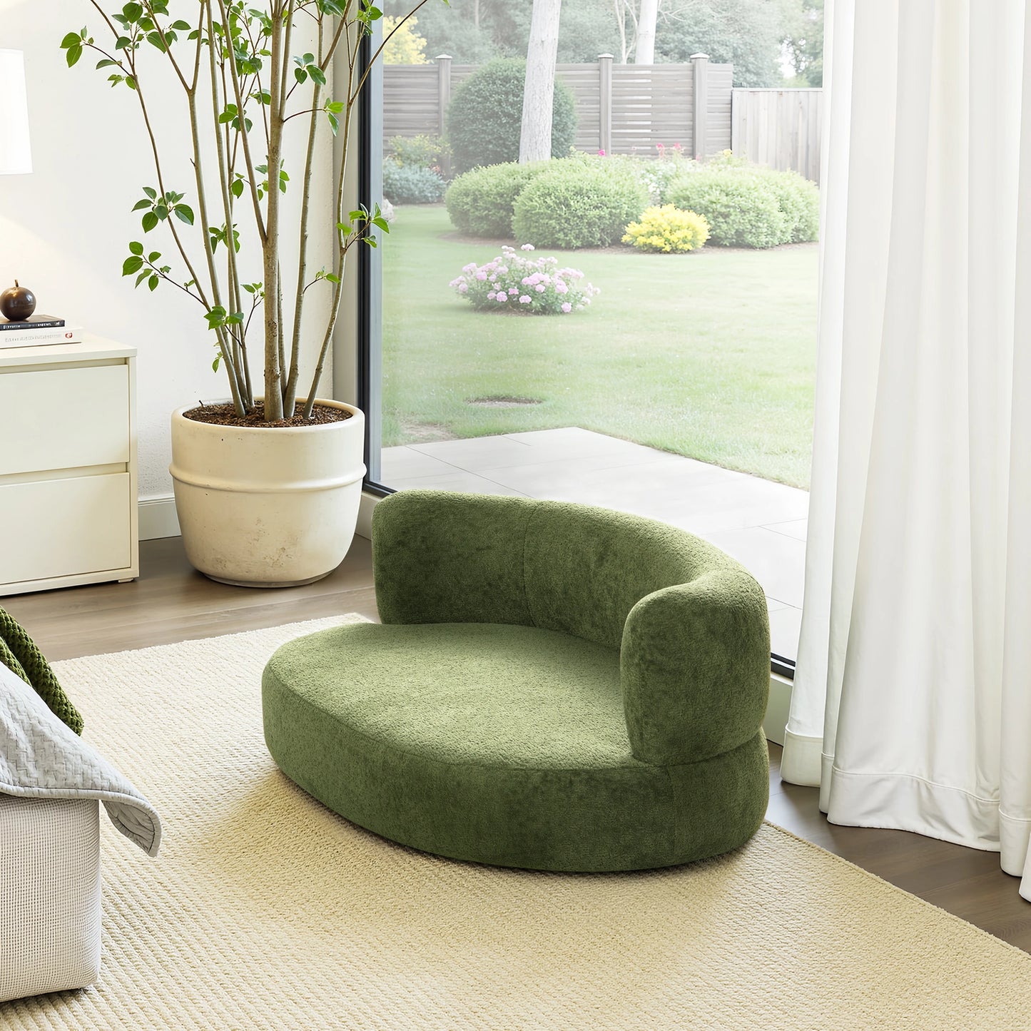 Shep 36" Curved Pet Sofa Bed, Medium