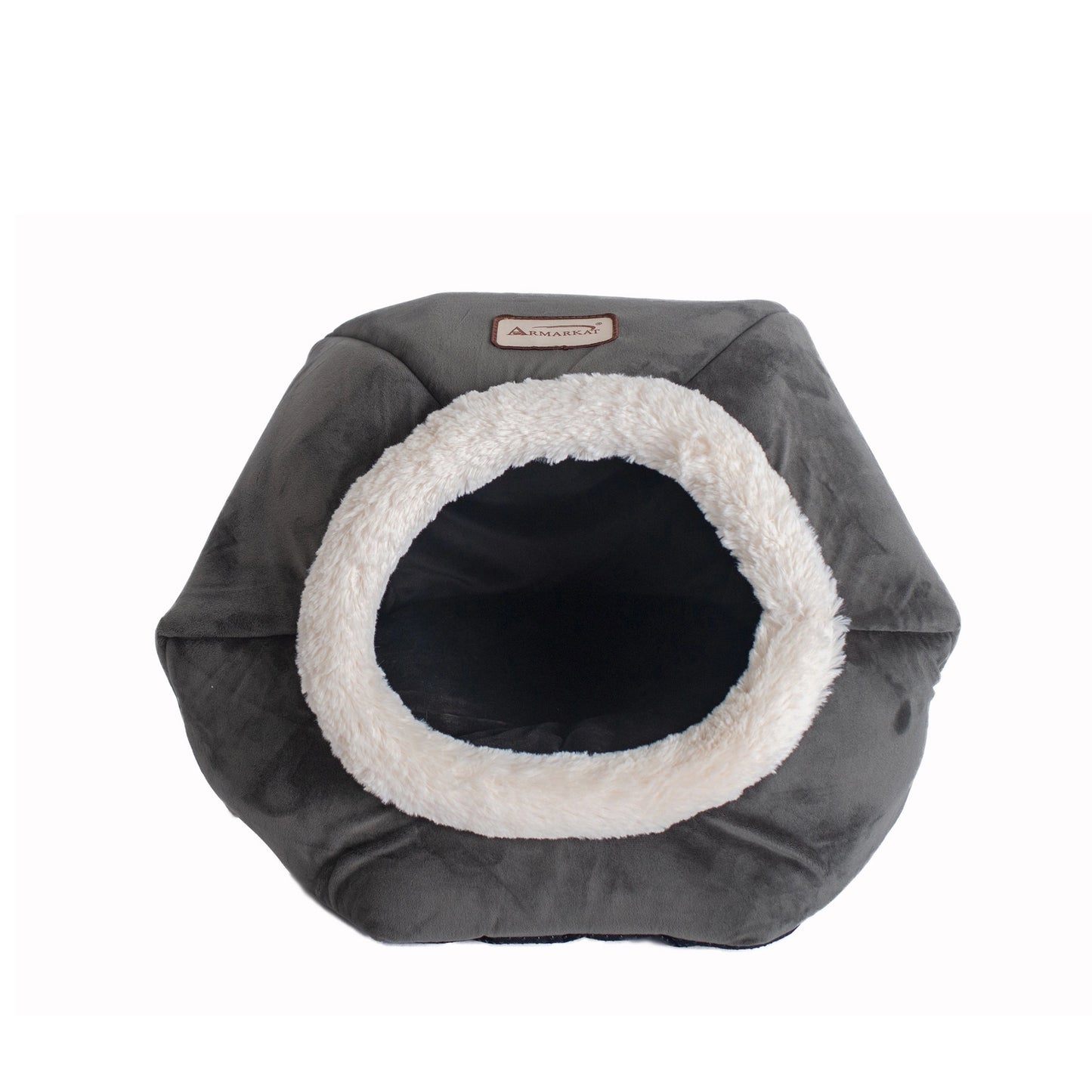Velvet Warm Cat Cave Hideout Bed