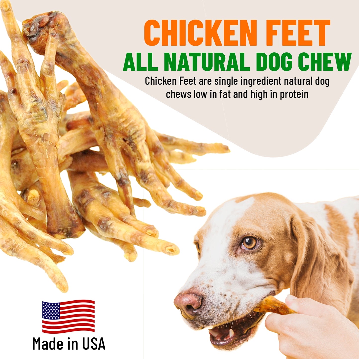 Chicken Feet Dog Chew - 10 Pack