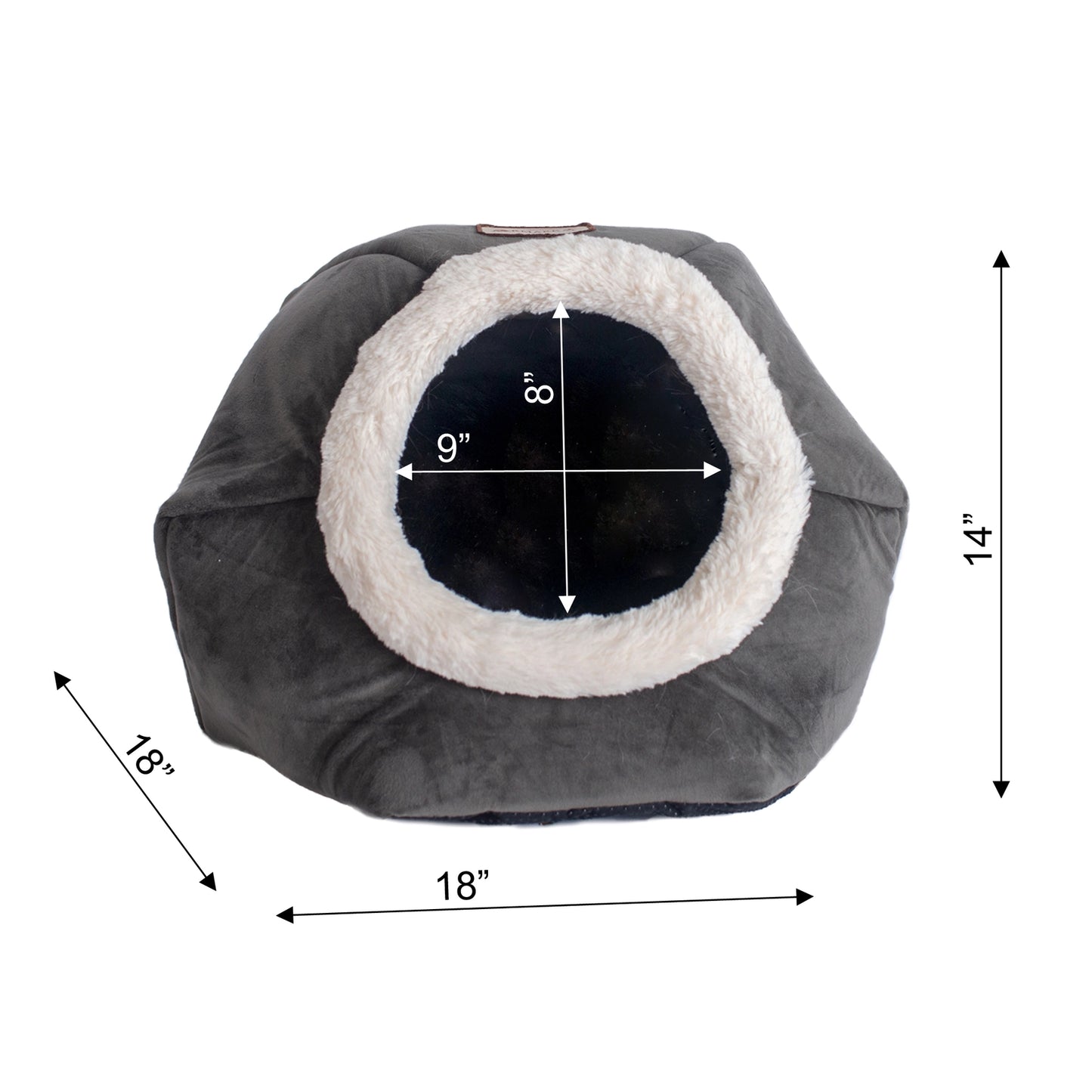Velvet Warm Cat Cave Hideout Bed