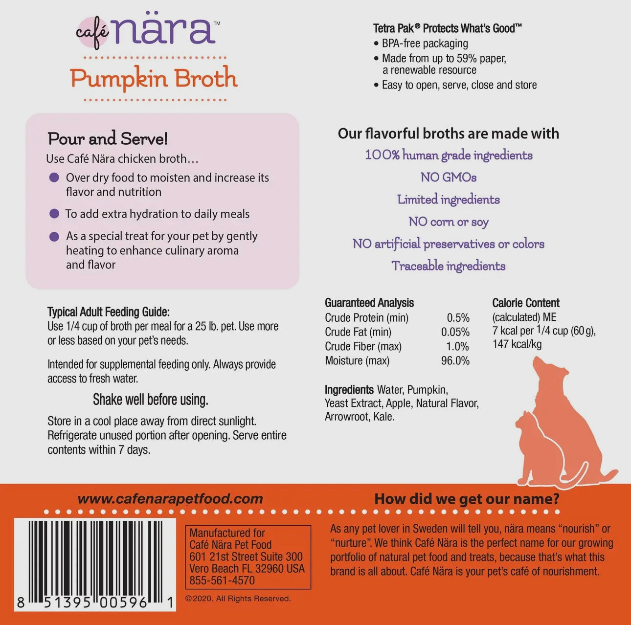 Cafe Nara Pumpkin Broth for Dogs and Cats