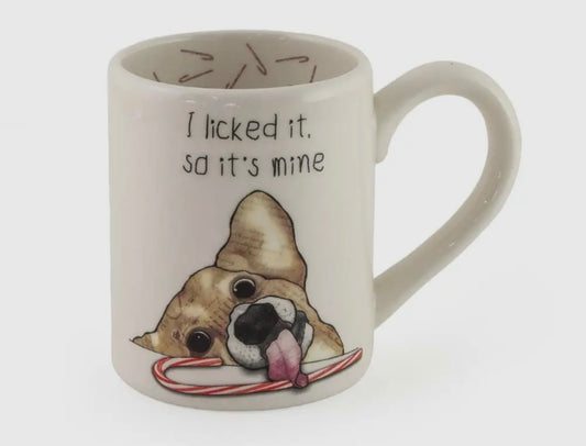 “I Licked It” Dog Holiday Mug