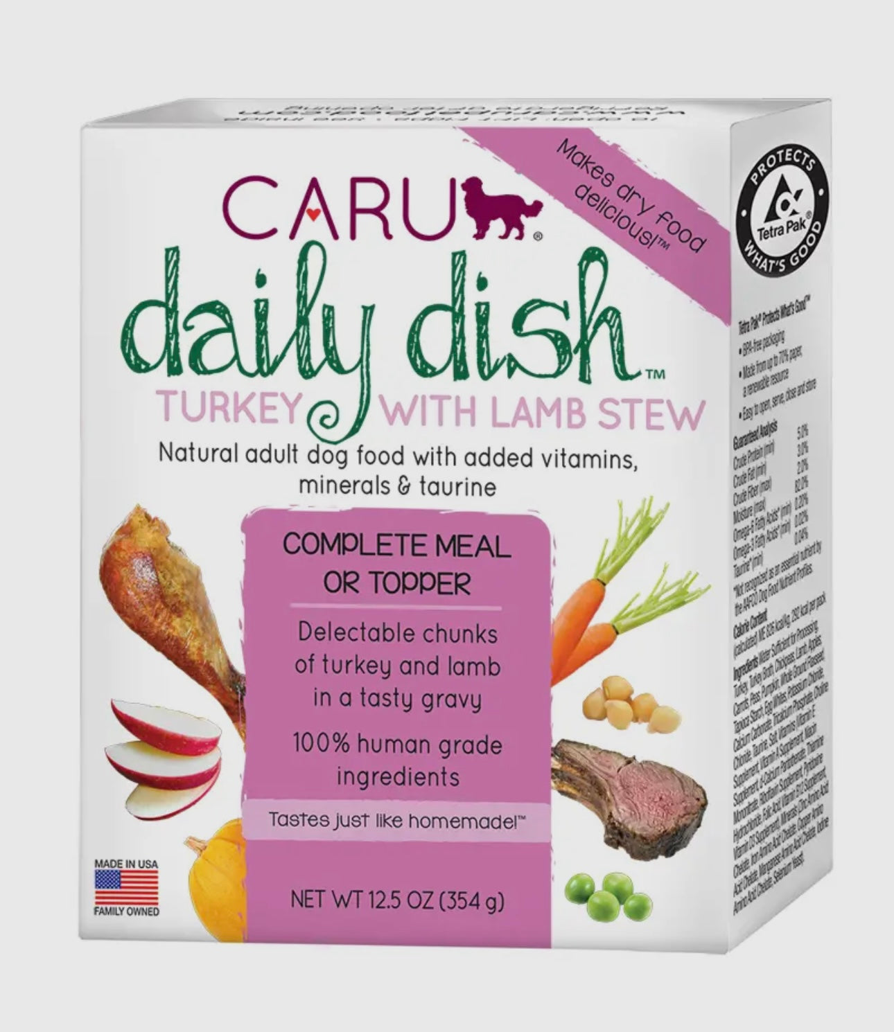 Caru Daily Dish Turkey with Lamb Stew for Dogs