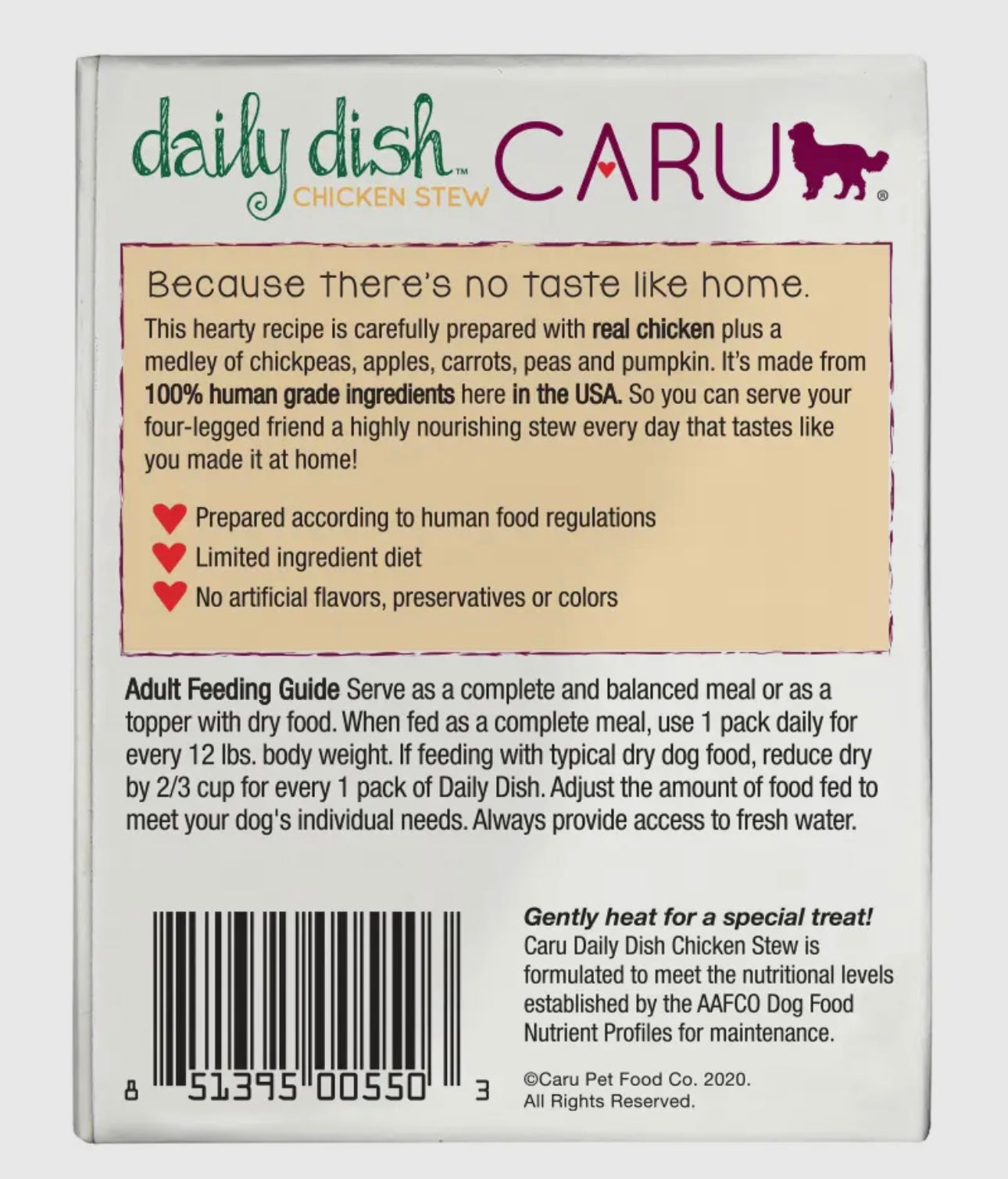 Caru Daily Dish Chicken Stew for Dogs