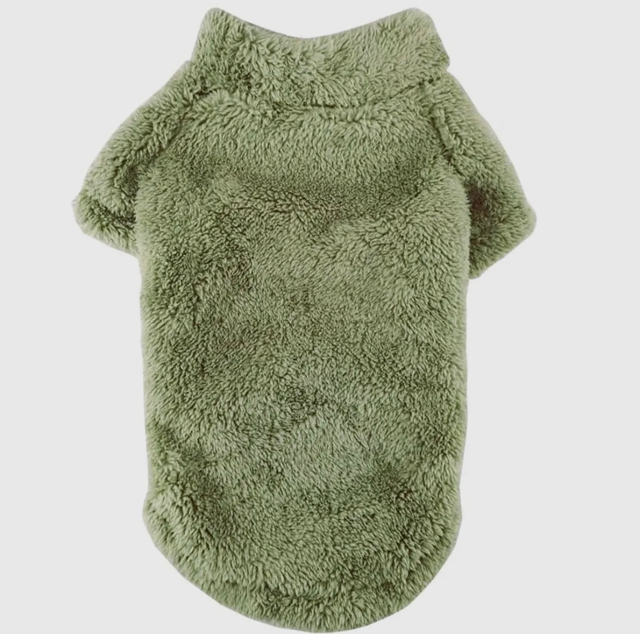 Sage Green Soft Plush Dog Pullover