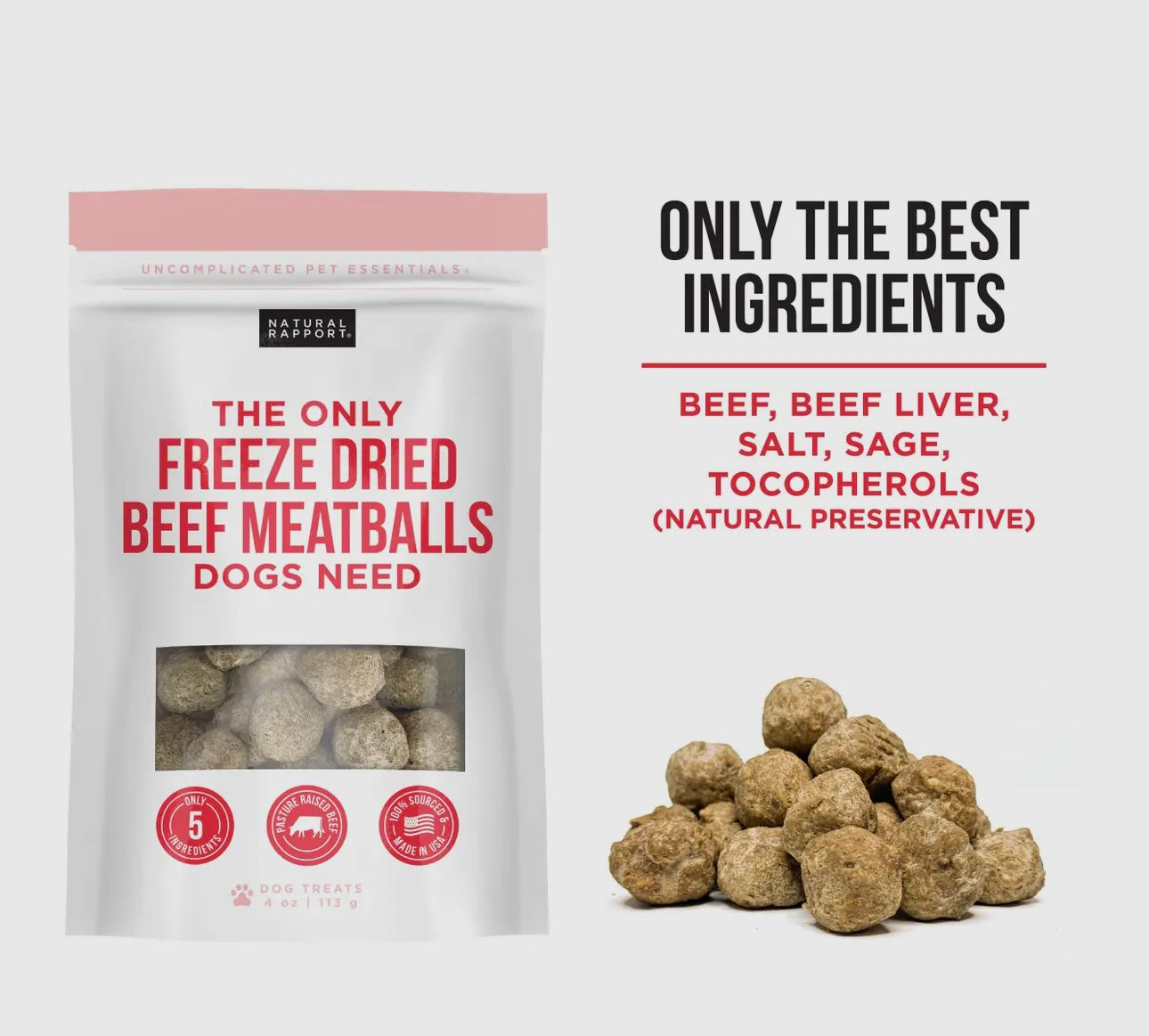 Freeze Dried Meatballs