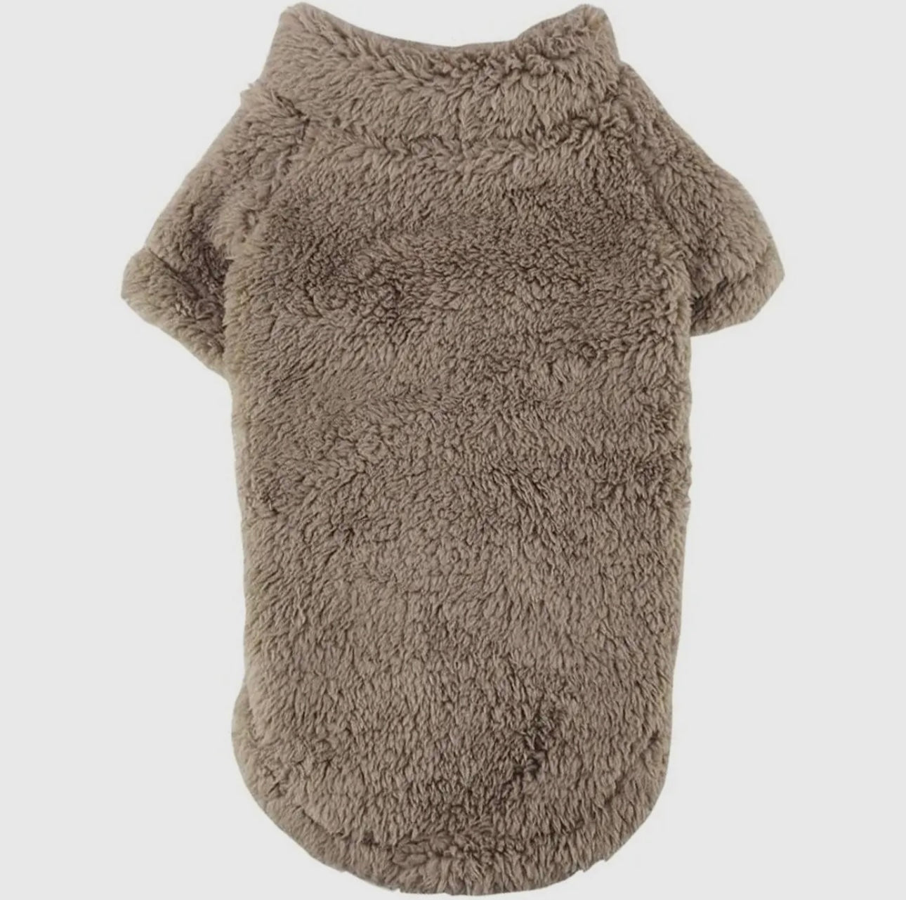 Almond Soft Plush Dog Pullover