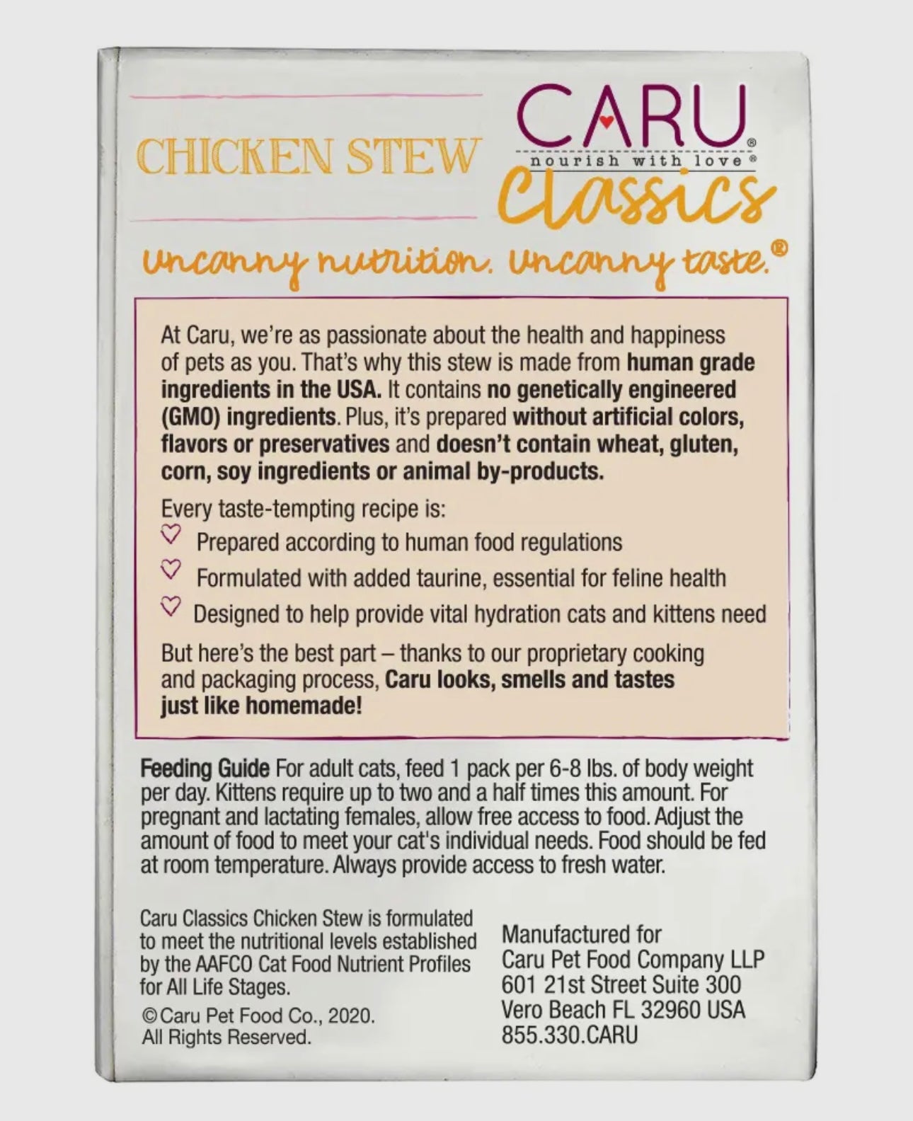 Caru Daily Dish Chicken Stew for Cats