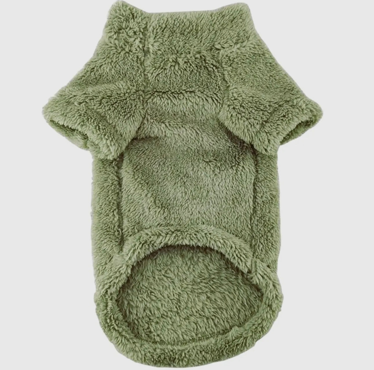Sage Green Soft Plush Dog Pullover