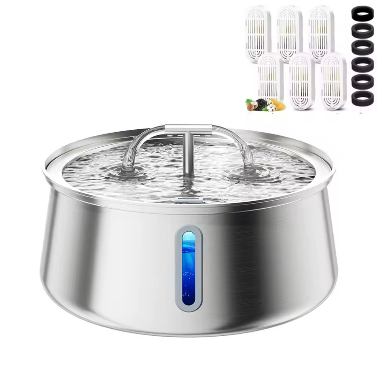 Double Spout Multi Filtration Ultra Quiet BPA Free Stainless Steel Drinking Fountain