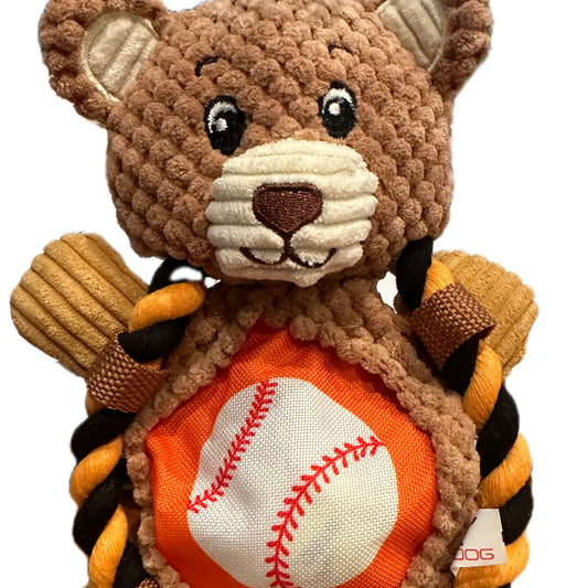 Roper Prairie Sports Bear Dog Toy