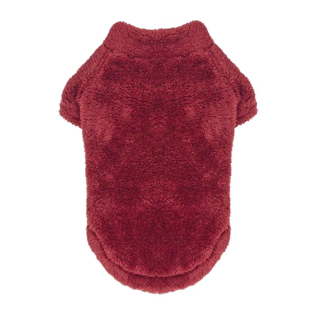 Burgundy Soft Plush Dog Pullover