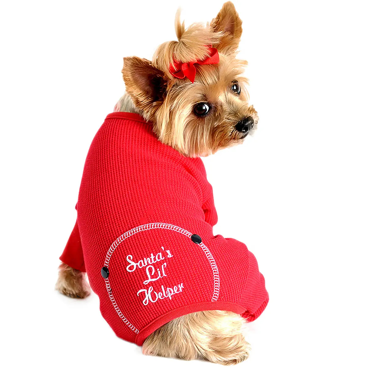 Santa’s Lil Helper Thermal Dog Pajamas