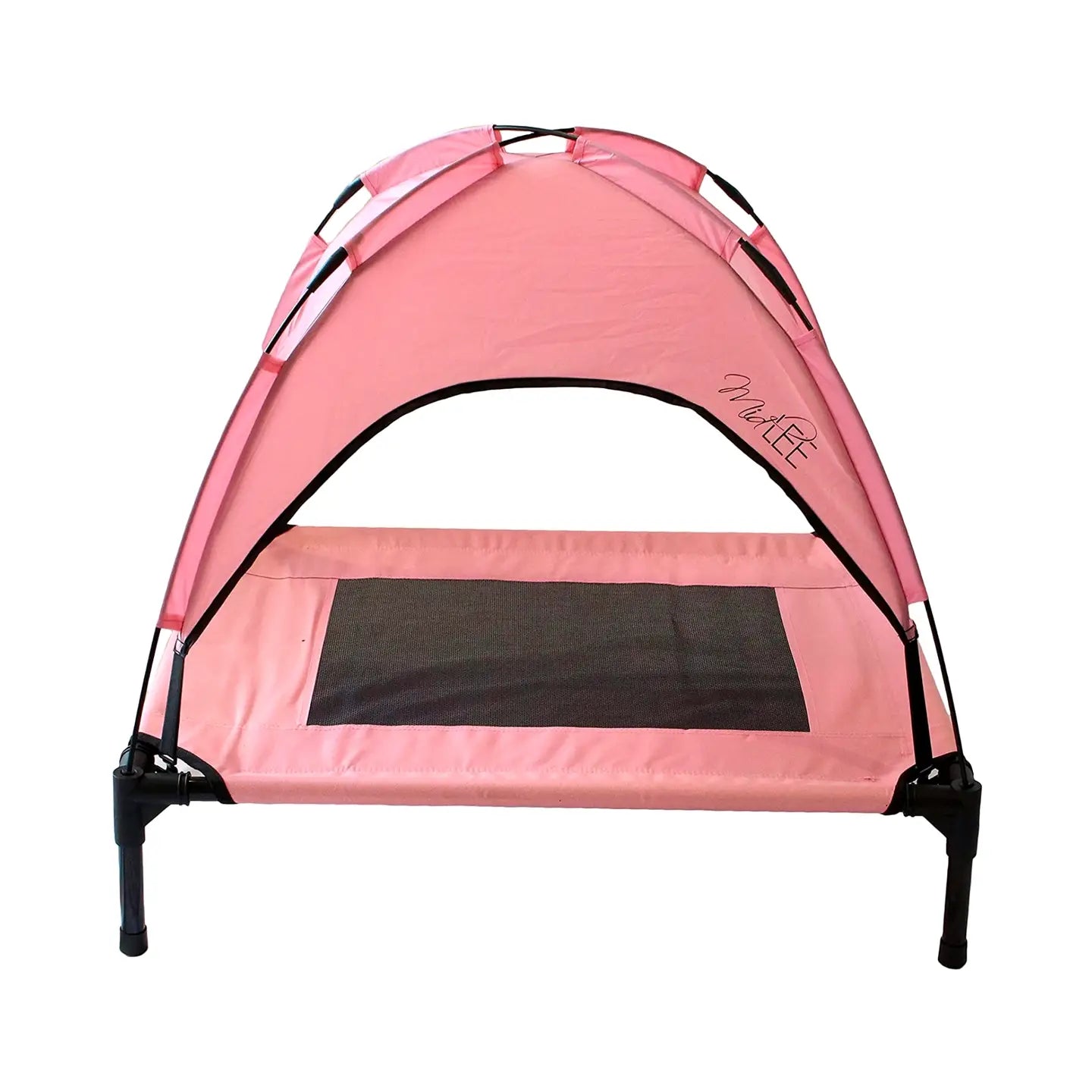 Midlee Pink Dog Cot with Canopy