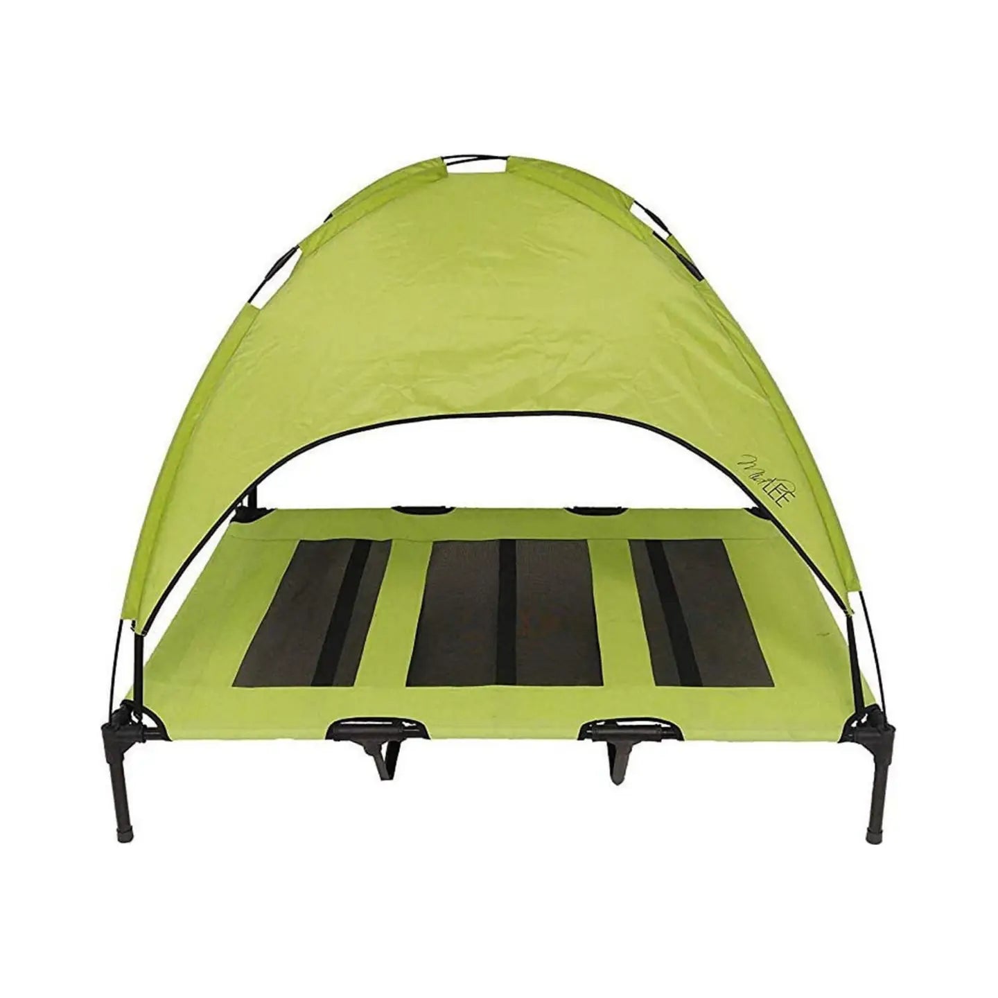 Midlee Lime Dog Cot with Canopy