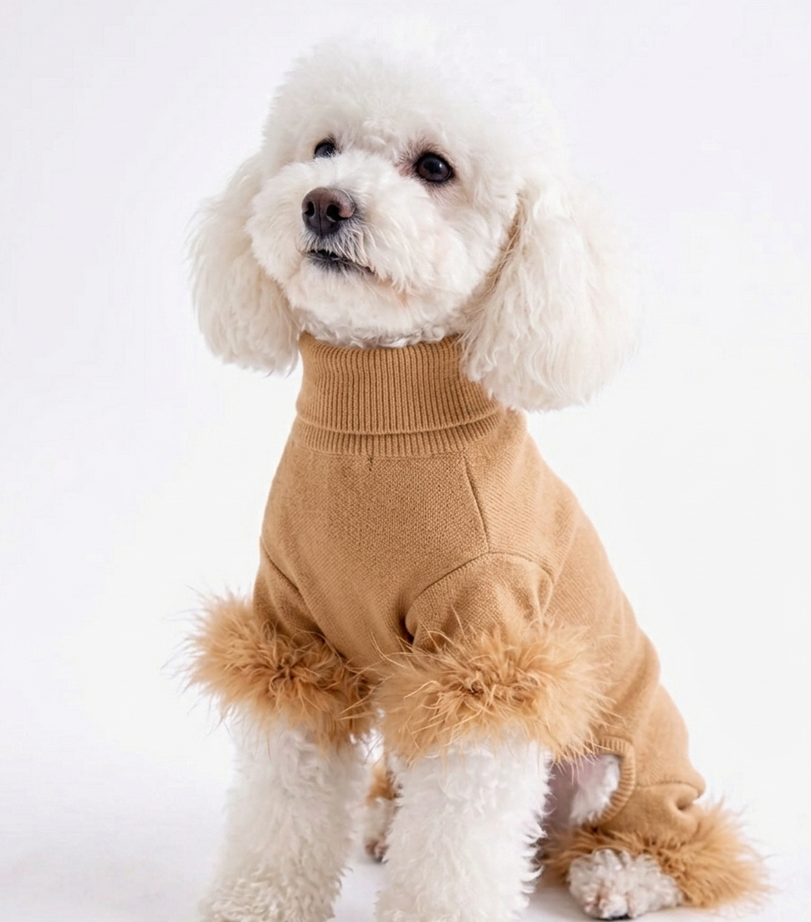 Feather Knit Pet Onsie