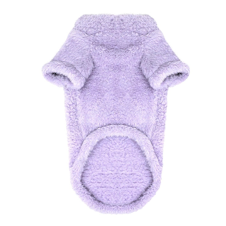 Lavender Soft Plush Dog Pullover