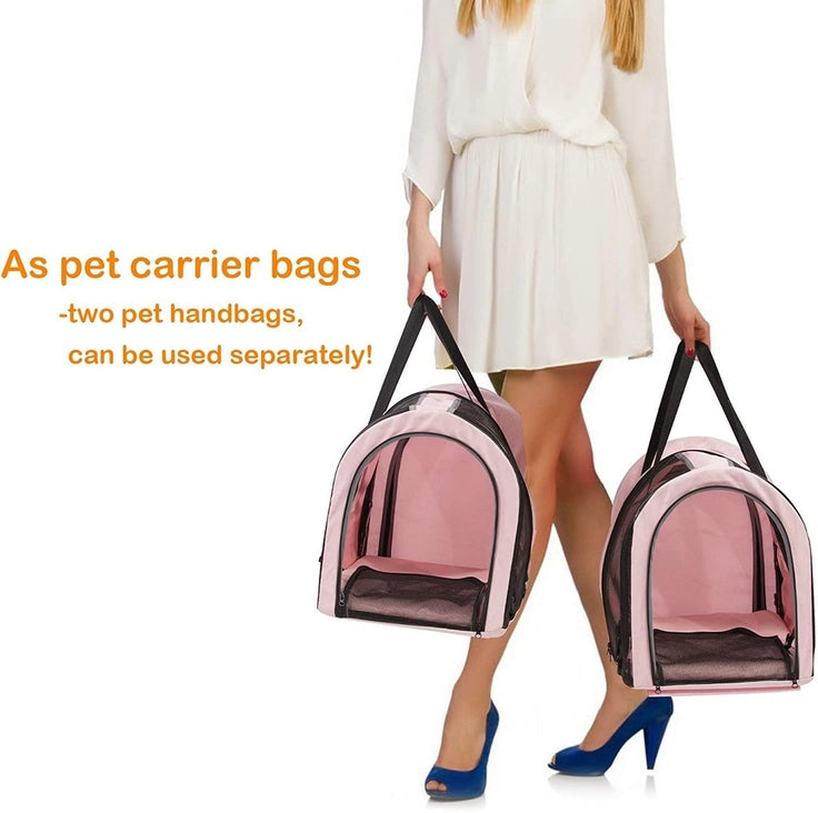 Pink 4 in 1 Double Decker Pet Stroller