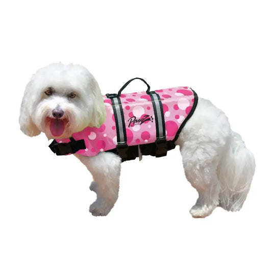 Pink Bubble Dog Neoprene Medium Size Life Jacket