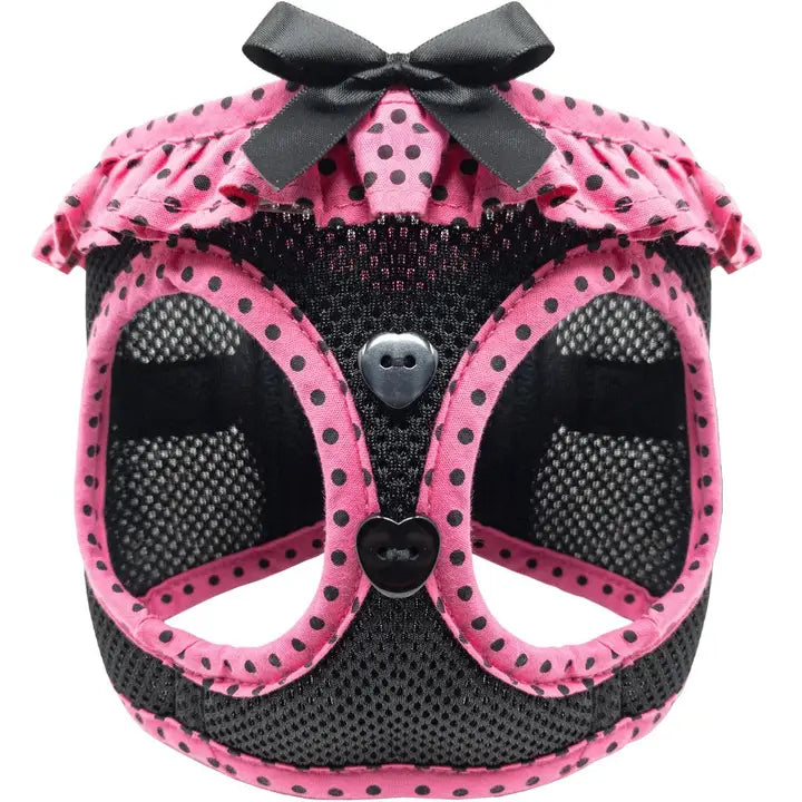 Polka Dot Ruffle Mesh Harness