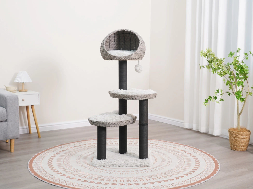 Handwoven Natural Aesthetic Large Cat Tree