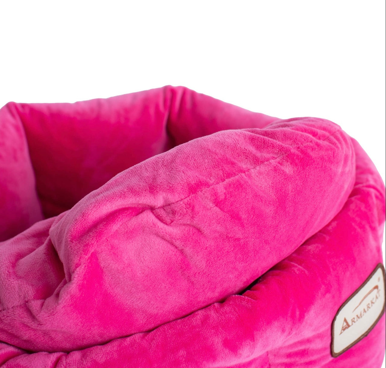 Luxurious Pink Velvet Pet Cuddle Bed